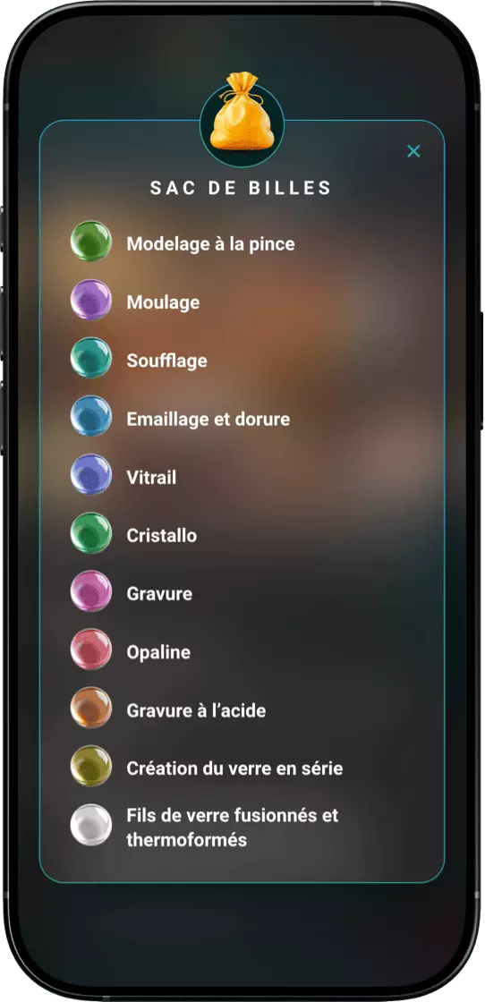 App iPhone Musée du Verre de Charleroi